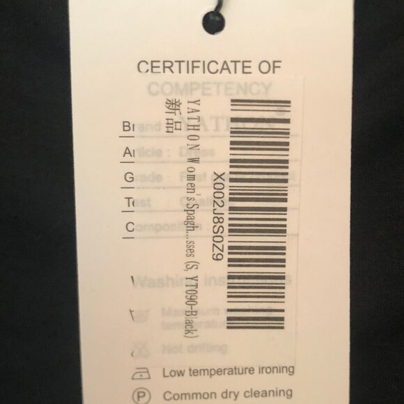 NWT Yathon spaghetti-strap black dress w/ pockets sz S - Picture 8 of 15